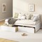 Wooden Twin Captain Bed with Storage Drawers and Daybed Function